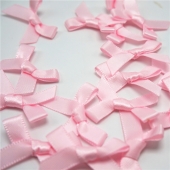 Satin ribbon bows light pink