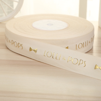 Foil Stamping Printed Cotton Ribbon