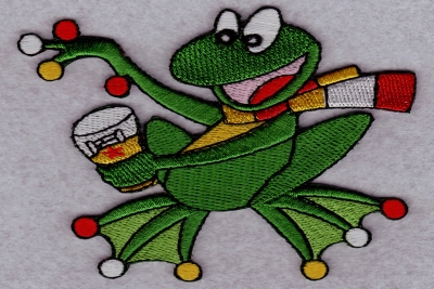 Embroidery patch Frog
