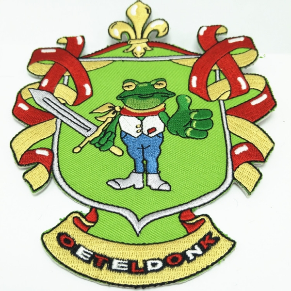 Custom iron on patches&nbsp;frog trophy