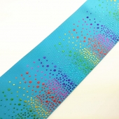 Rainbow Gradient  Spot Laser Foil Printed Grosgrain Ribbon