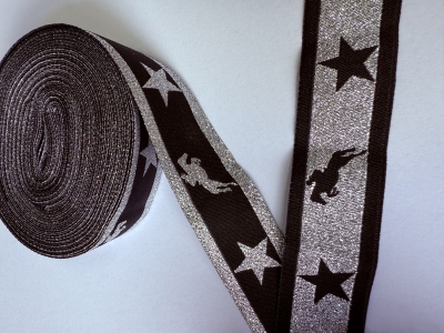 Horse Star Ribbon Silver with Edge