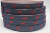 horse ribbon Navy/red