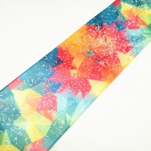 Heat-transfer Silver Glitter Foil Printed Grosgrain Ribbon