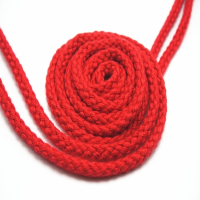 Red round shoe laces 