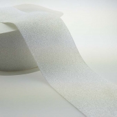 Silver Glitter Grosgrain Ribbon